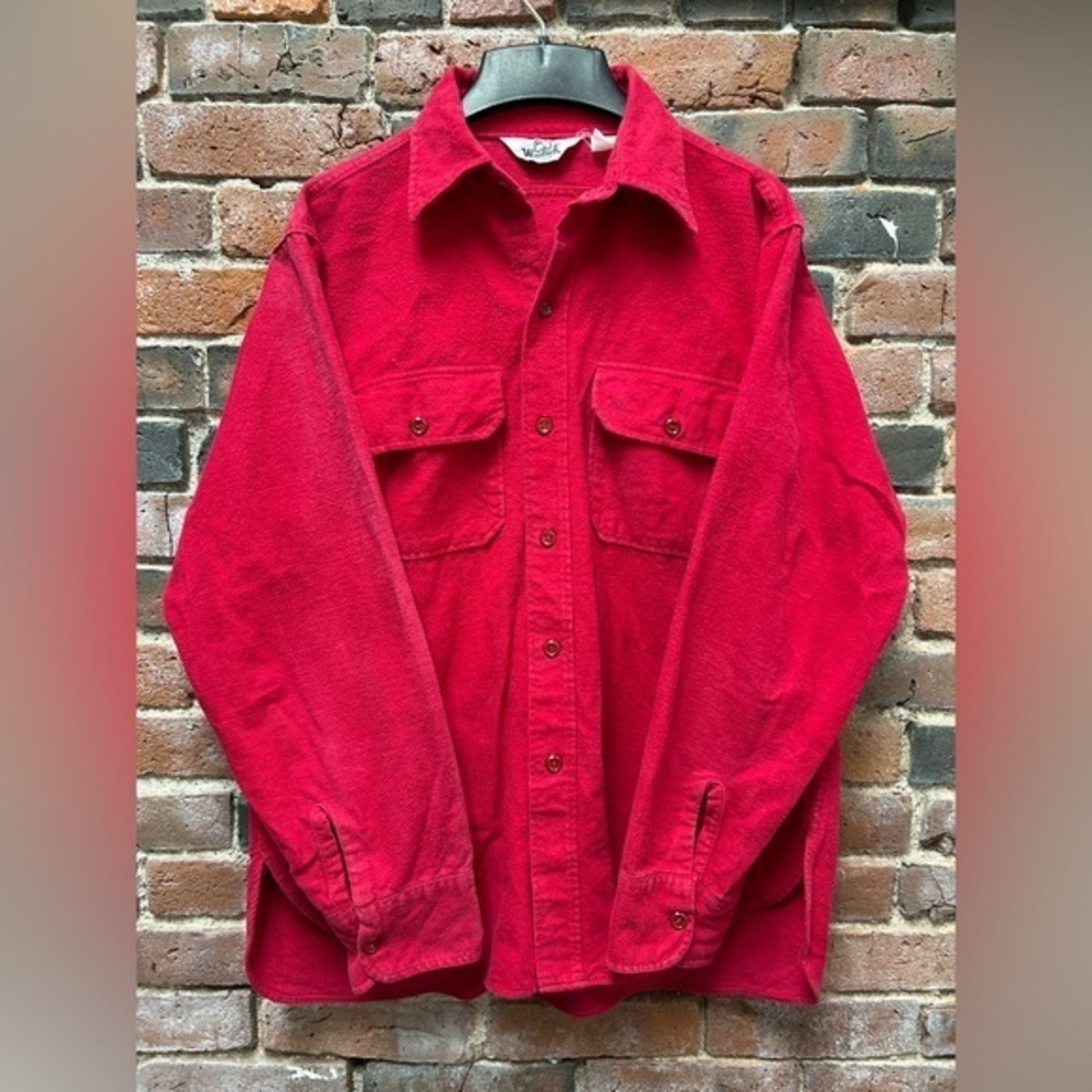 Vintage Woolrich 1970s Chamois Shirt Jacket Large